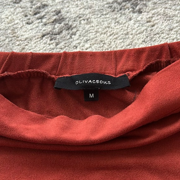 Olivaceous Off the Shoulder Top - Picture 3 of 4